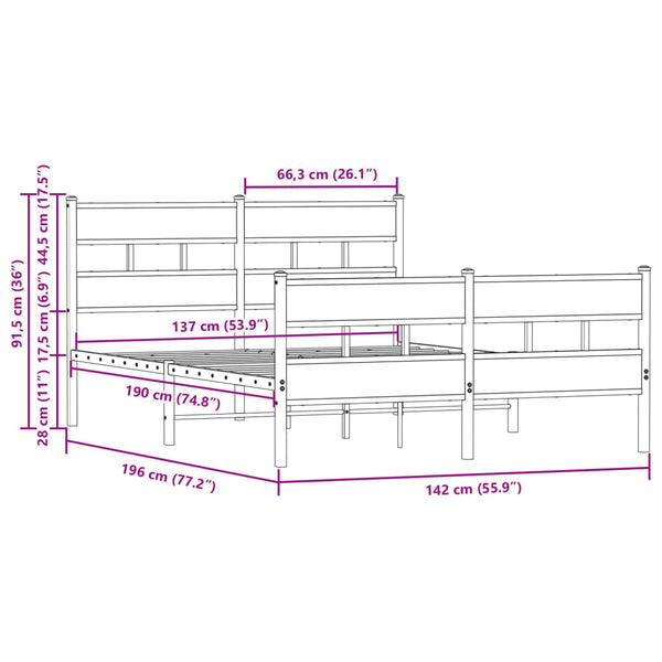 Bettgestell 137x190 cm ohne Matratze