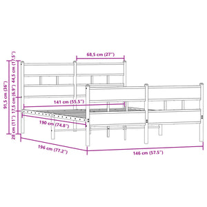 Bettgestell 140x190 cm ohne Matratze