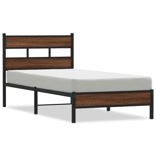 Bettgestell 107x200 cm Braun Eiche