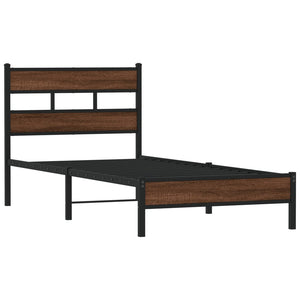 Bettgestell 107x200 cm Braun Eiche