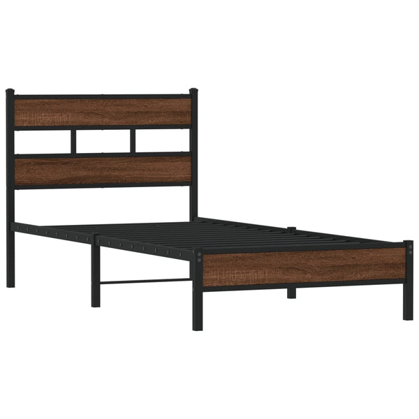 Bettgestell 107x200 cm Braun Eiche