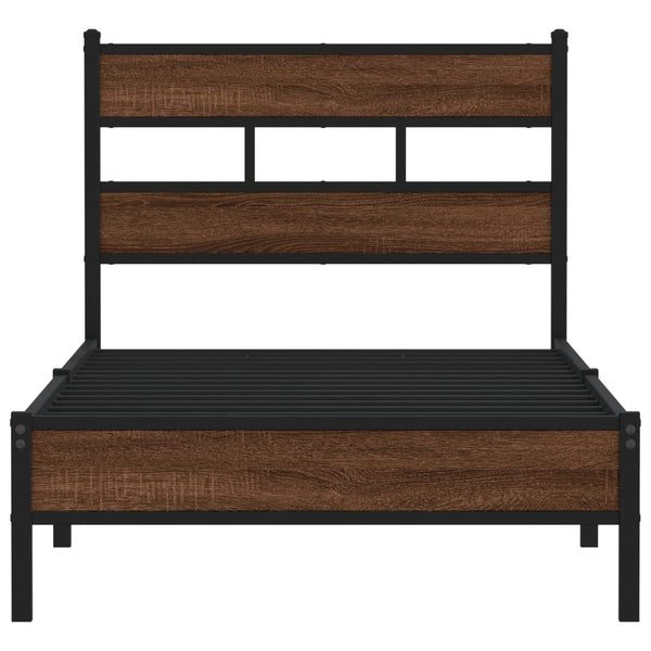 Bettgestell 107x200 cm Braun Eiche