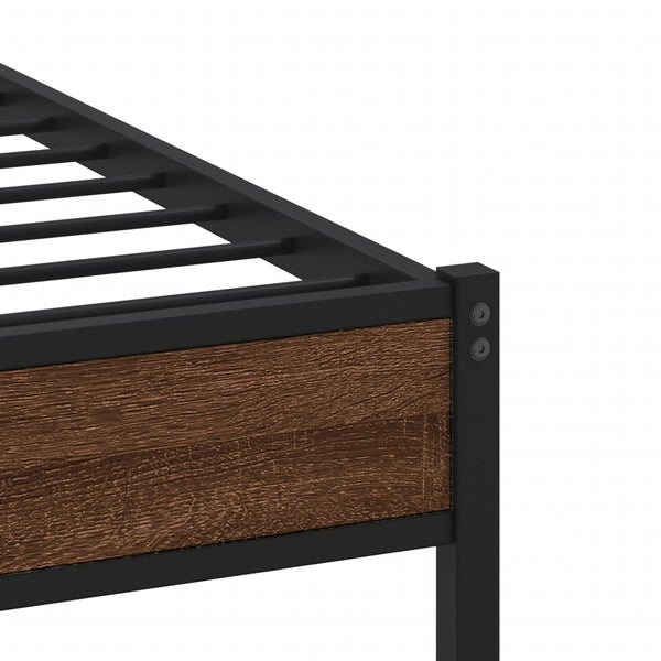 Bettgestell 107x200 cm Braun Eiche