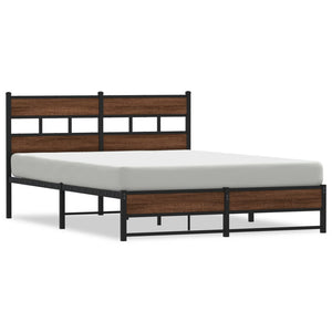 Metallbett 135x190 cm Eichen-Optik