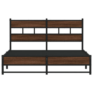 Metallbett 135x190 cm Eichen-Optik
