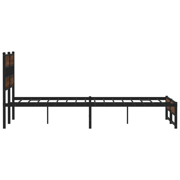 Metallbett 135x190 cm Eichen-Optik