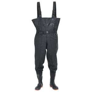 Wathose mit Stiefeln Schwarz Größe 39