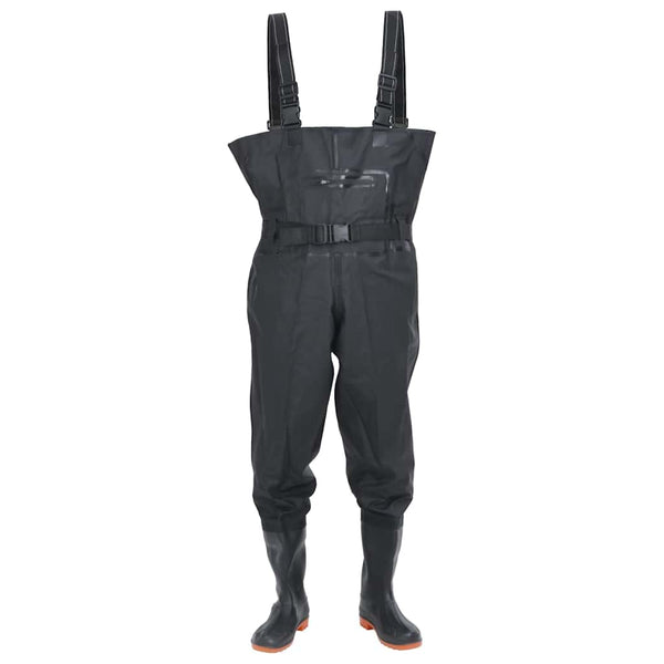 Wathose mit Stiefeln Schwarz Größe 39