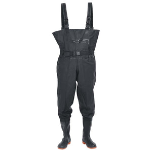 Wathose mit Stiefeln Schwarz Größe 40