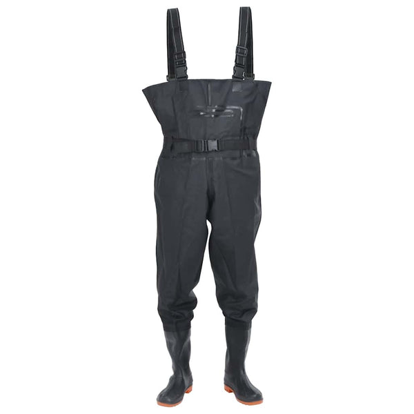 Wathose mit Stiefeln Schwarz Größe 41