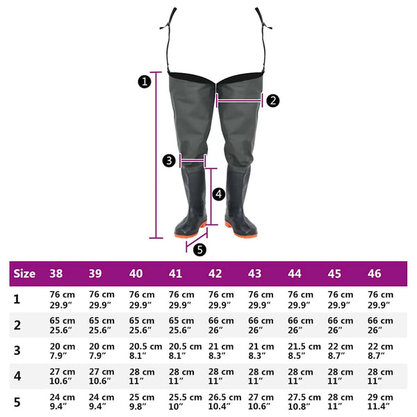 Grüne Watstiefel Größe 41