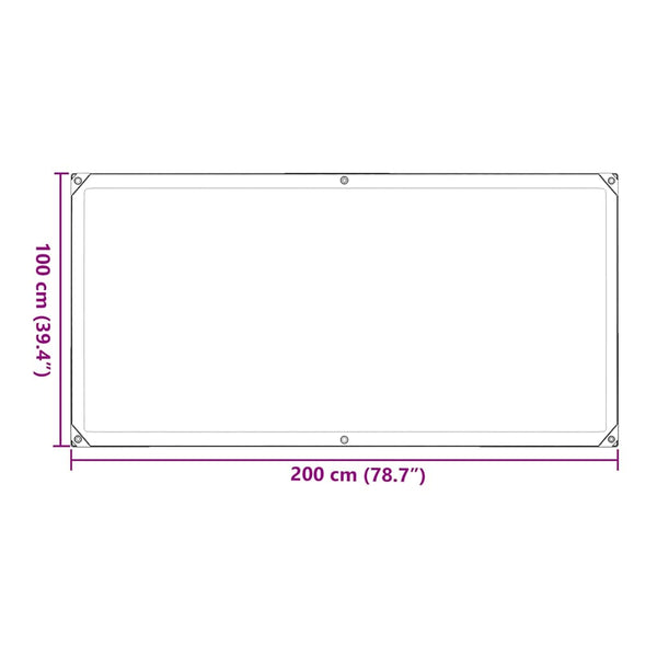 vidaXL Bâche transparente avec œillets 1x2 m en polyéthylène
