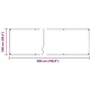 vidaXL Bâche transparente avec œillets 1x5 m Polyéthylène
