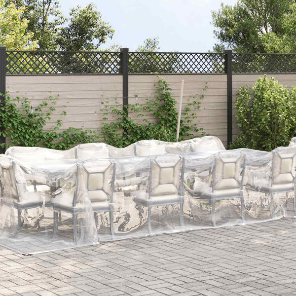 vidaXL Bâche transparente à œillets 3x10 m Polyéthylène