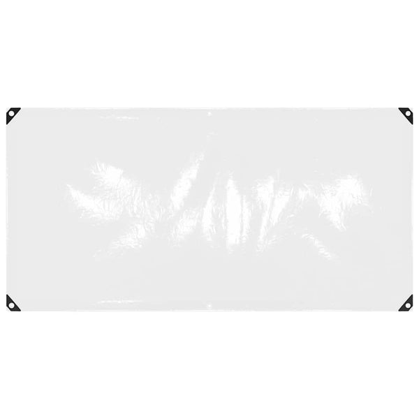 Transparente PVC-Plane mit Ösen, 1x2 m