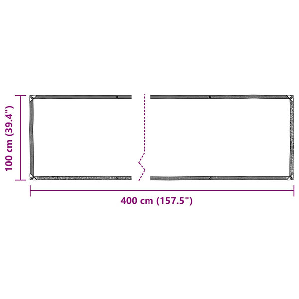 Transparente PVC-Plane mit Ösen 1x4 m