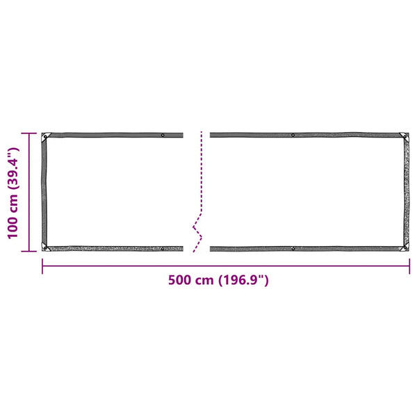 Transparente PVC Plane 1x5 m mit Ösen