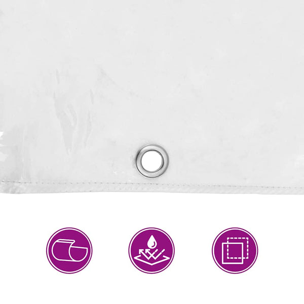 Transparente PVC Plane 1x8 m mit Ösen