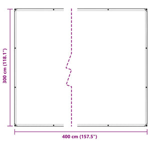 Klare PVC-Plane mit Ösen 3x4 m
