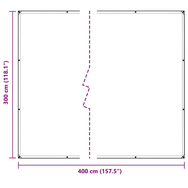 Klare PVC-Plane mit Ösen 3x4 m