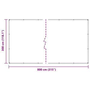 Transparente PVC Plane mit Ösen 3x8 m