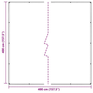 vidaXL Bâche transparente avec œillets 4x4 m PVC