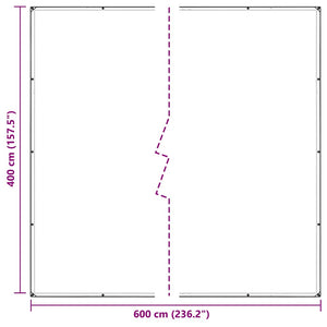 Transparente PVC-Plane mit Ösen 4x6 m