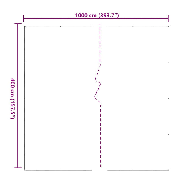 Transparente PVC Plane mit Ösen 4x10 m