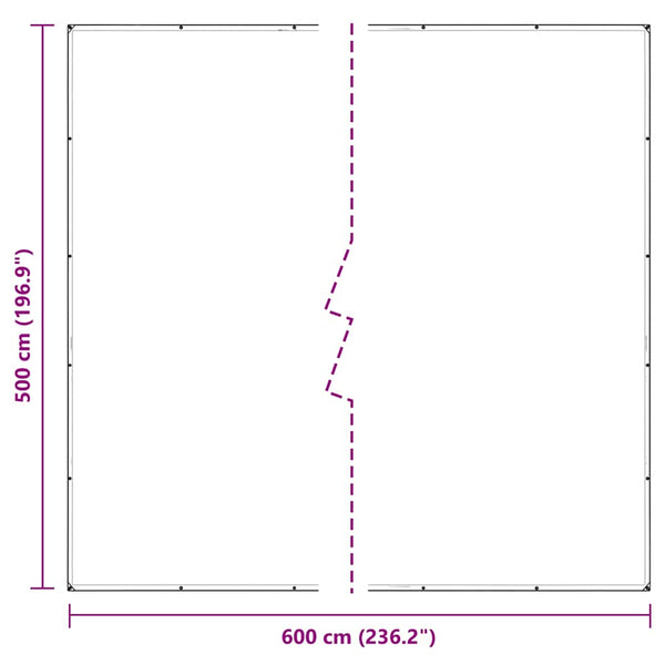Transparente PVC Plane mit Ösen 5x6 m