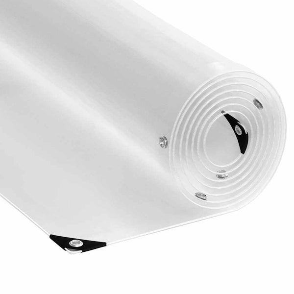Transparente PVC Plane mit Ösen 5x12m