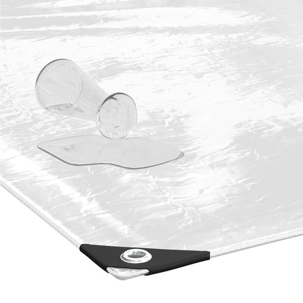Transparente PVC-Plane mit Ösen 6x6 m