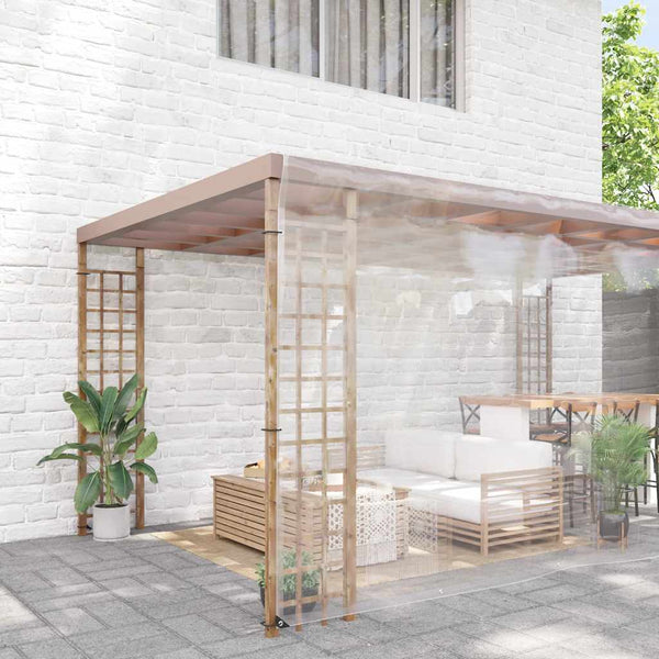 Transparente PVC Plane 8x8 m mit Ösen