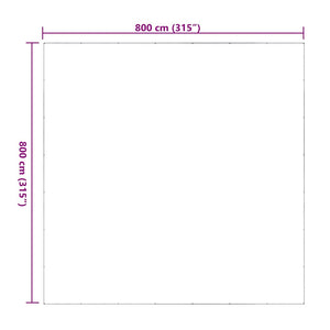 Transparente PVC Plane 8x8 m mit Ösen