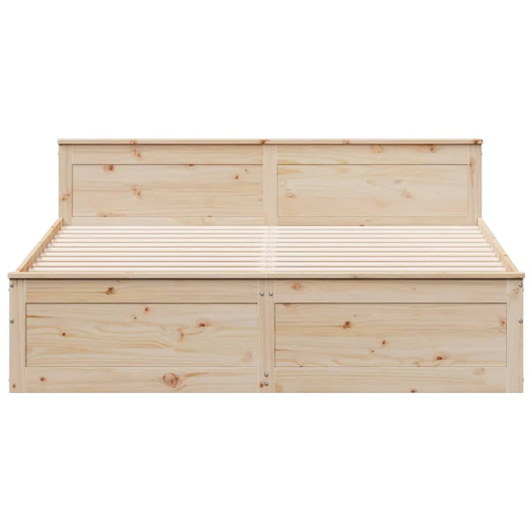 Massivholzbett 200x200 cm mit Kopfteil