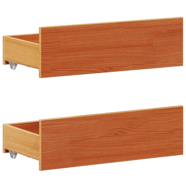 Massivholzbett 200x200 cm mit Kopfteil Braun