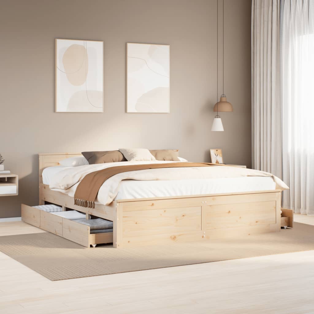 Massivholzbett 180x200 cm mit Kopfteil