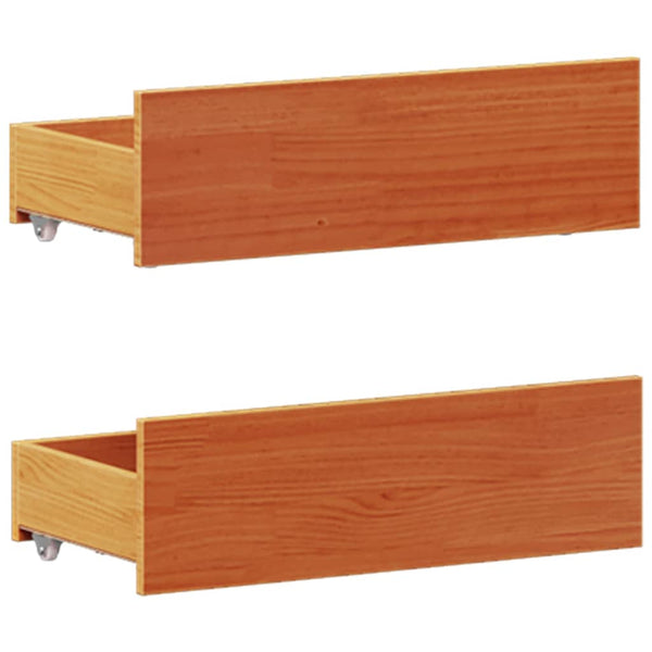Massivholzbett 120x200 cm Braun mit Kopfteil