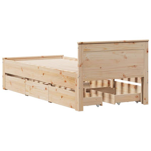 Massivholzbett 100x200 Kiefer ohne Matratze
