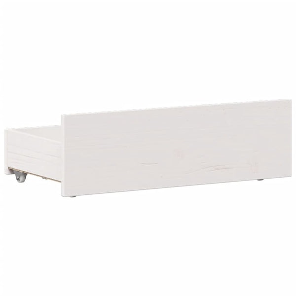 Massivholzbett 90x200 cm Weiß ohne Matratze