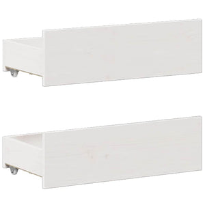 vidaXL Lit en bois massif sans matelas avec tête de lit Blanc 140x190 cm Pin