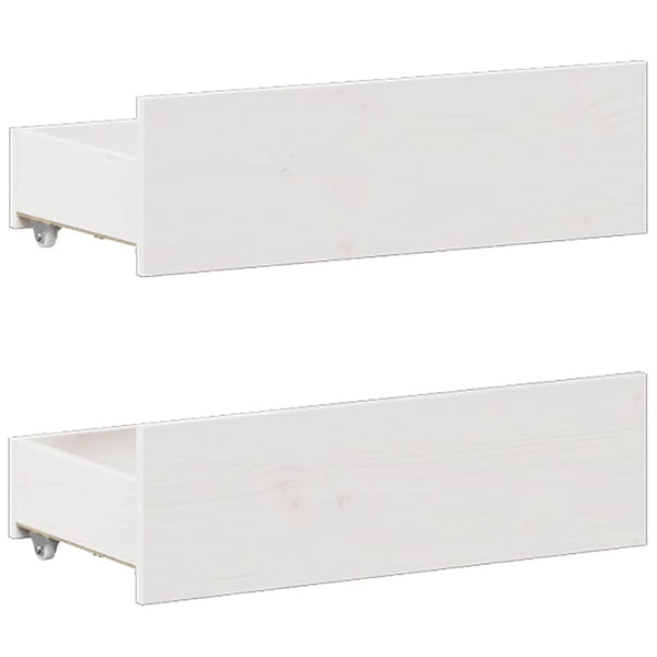 vidaXL Lit en bois massif sans matelas avec tête de lit Blanc 140x190 cm Pin