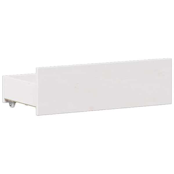 vidaXL Lit en bois massif sans matelas avec tête de lit Blanc 140x190 cm Pin