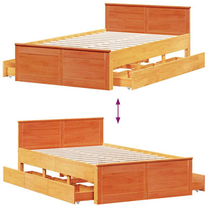 Massivholzbett 135x190 cm mit Kopfteil