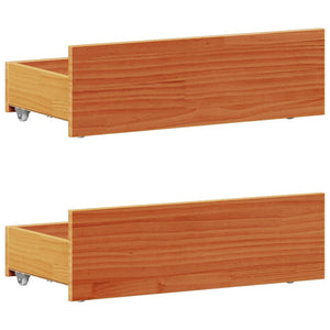 Massivholzbett 75x190 cm Wachsbraun