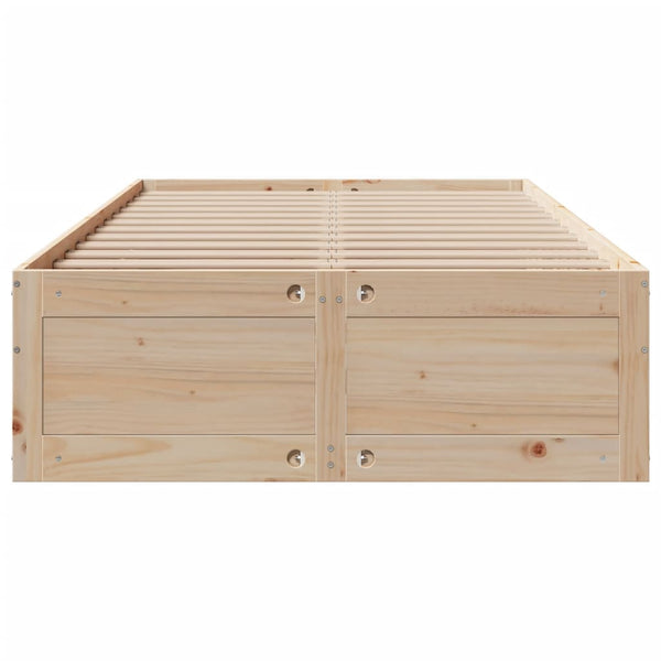 Massivholzbett 135x190 cm mit Schubladen
