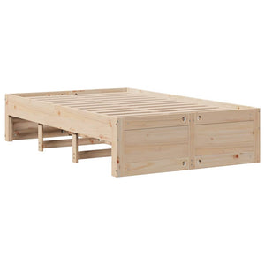 Massivholzbett 135x190 cm mit Schubladen