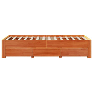 Massivholzbett 90x190 cm mit Schubladen