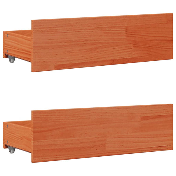 Massivholzbett 90x190 cm mit Schubladen