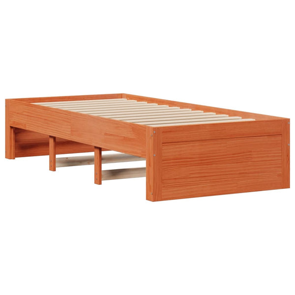 Massivholzbett 75x190 cm mit Schubladen