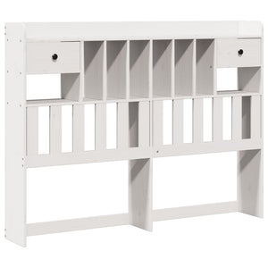 Massivholzbett mit Regal 150x200 cm Weiß
